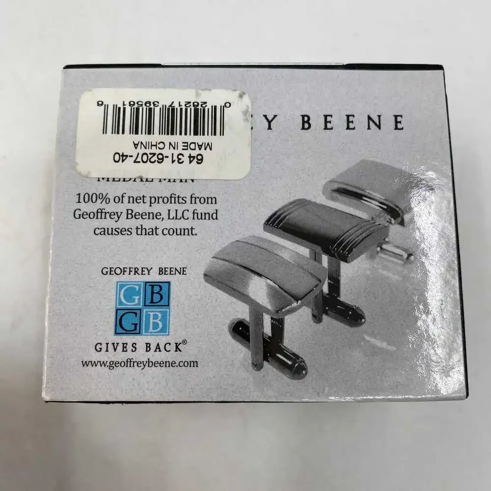 Geoffrey Beene Silver Classic Cuff Links | Perfect for Any Occasion